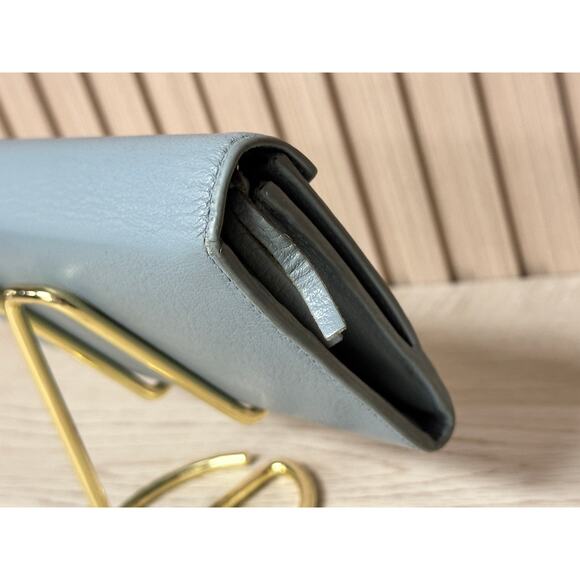 Authentic Balenciaga Envelope Continental Wallet in Light Blue - Picture 6 of 14